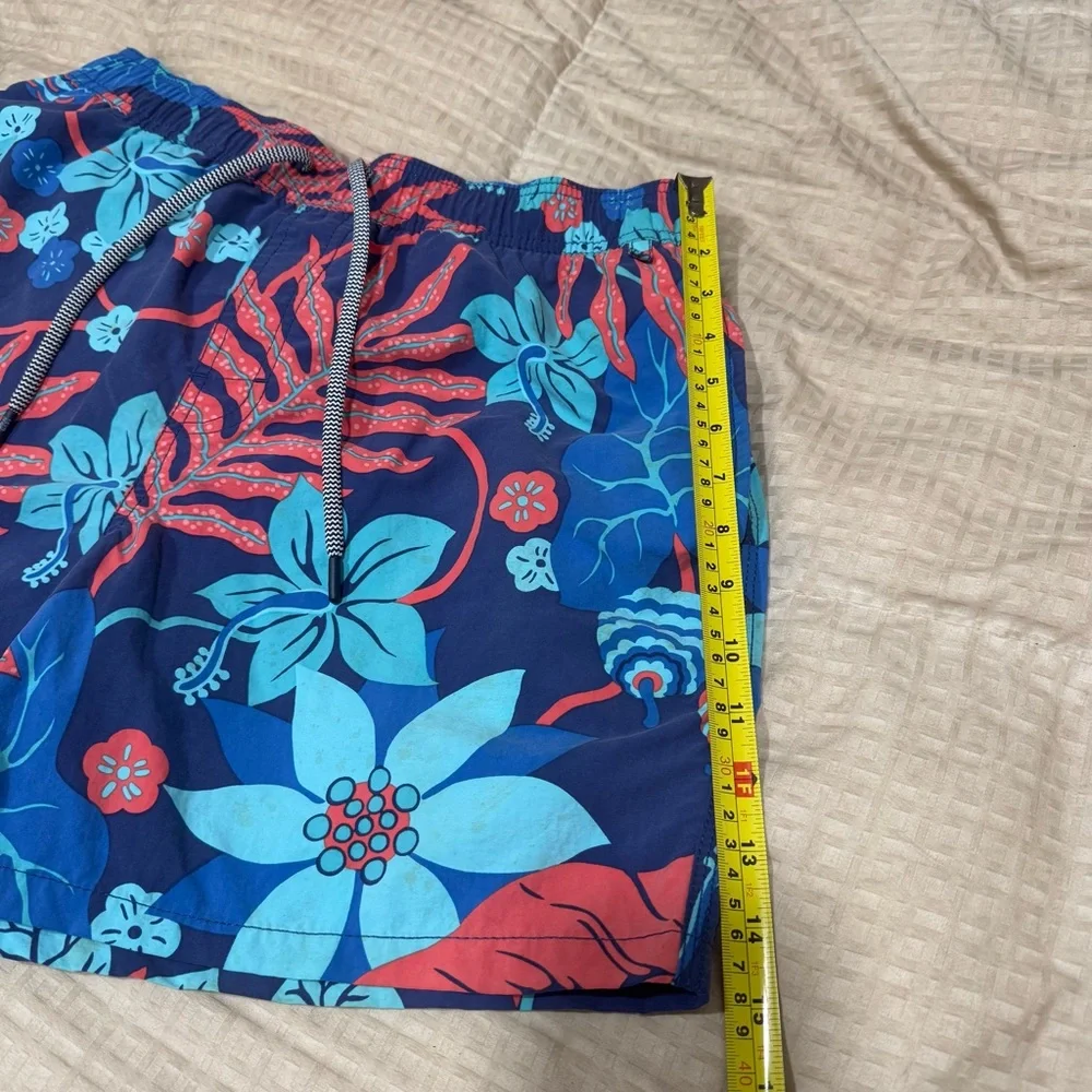 Reyn Spooner Blue and Pink Floral Swim Trunks